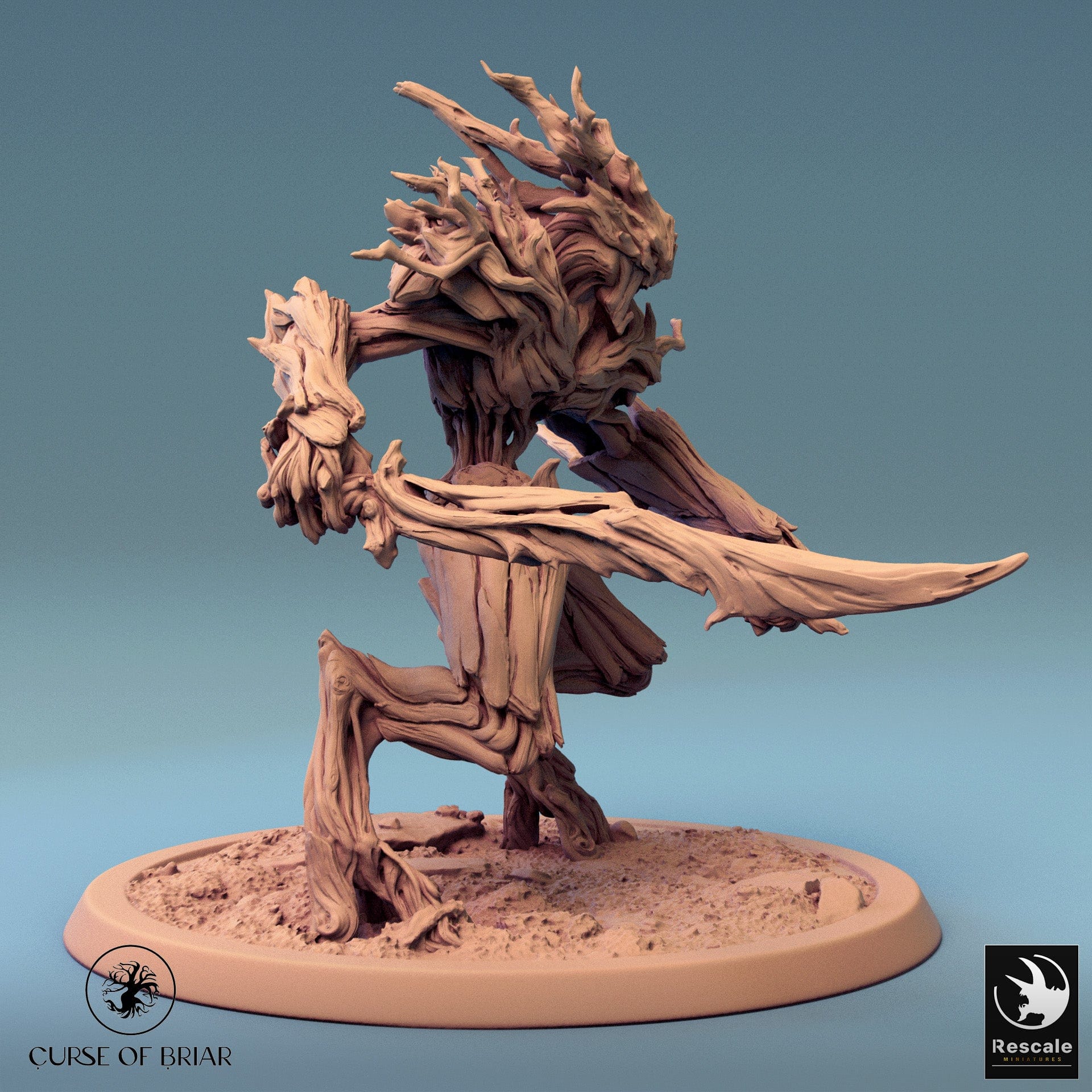Tabletop humanoid Branchblades miniature by Quality Miniatures, 32mm rescaled wargaming figure for RPG and tabletop gaming.