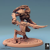 Humanoid Archer Tabletop Miniature - Branchblades by Qumi, 3D printed resin tabletop miniature for RPGs, wargaming and painting
