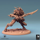 Humanoid Archer Tabletop Miniature - Branchblades by Qumi, 3D printed resin tabletop miniature for RPGs, wargaming and painting