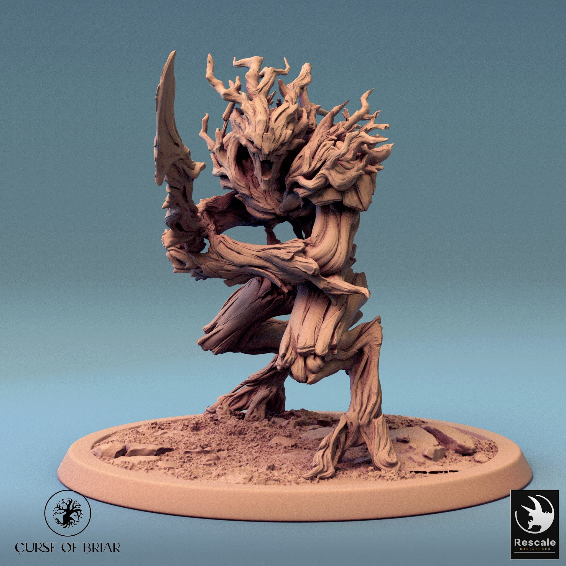 Tabletop humanoid Branchblades miniature, 32mm scale, from Quality Miniatures Qumi for wargaming and RPG scenarios.