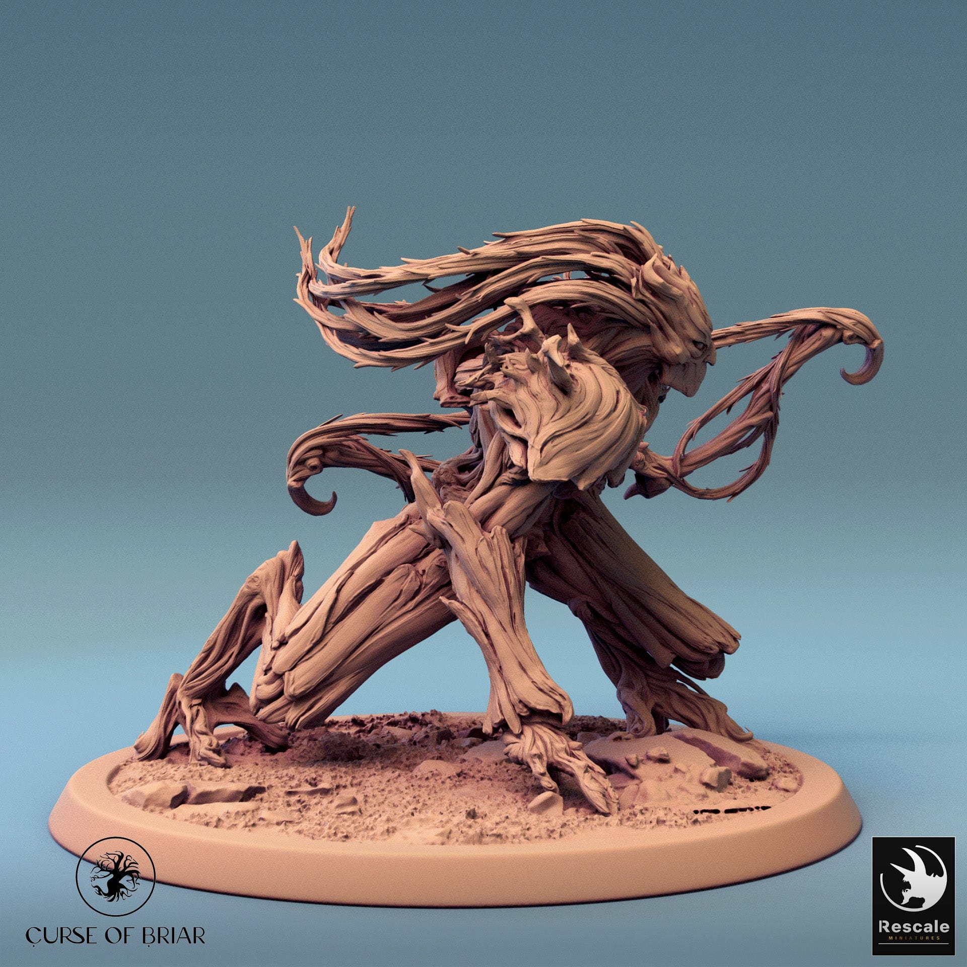 Rescaled 32mm humanoid Branchblades miniature figure by Quality Miniatures for tabletop wargaming and RPGs.