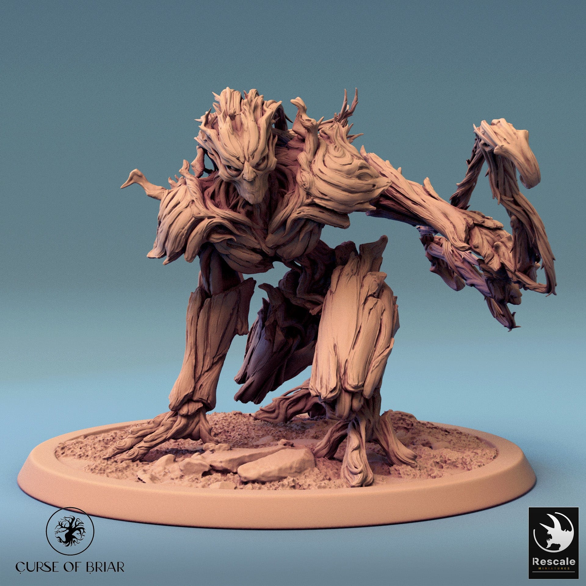 Rescaled 32mm humanoid Branchblades miniature figure from Quality Miniatures Qumi for tabletop wargaming and RPG adventures.
