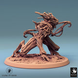 Humanoid Archer Tabletop Miniature - Branchblades by Qumi, 3D printed resin tabletop miniature for RPGs, wargaming and painting