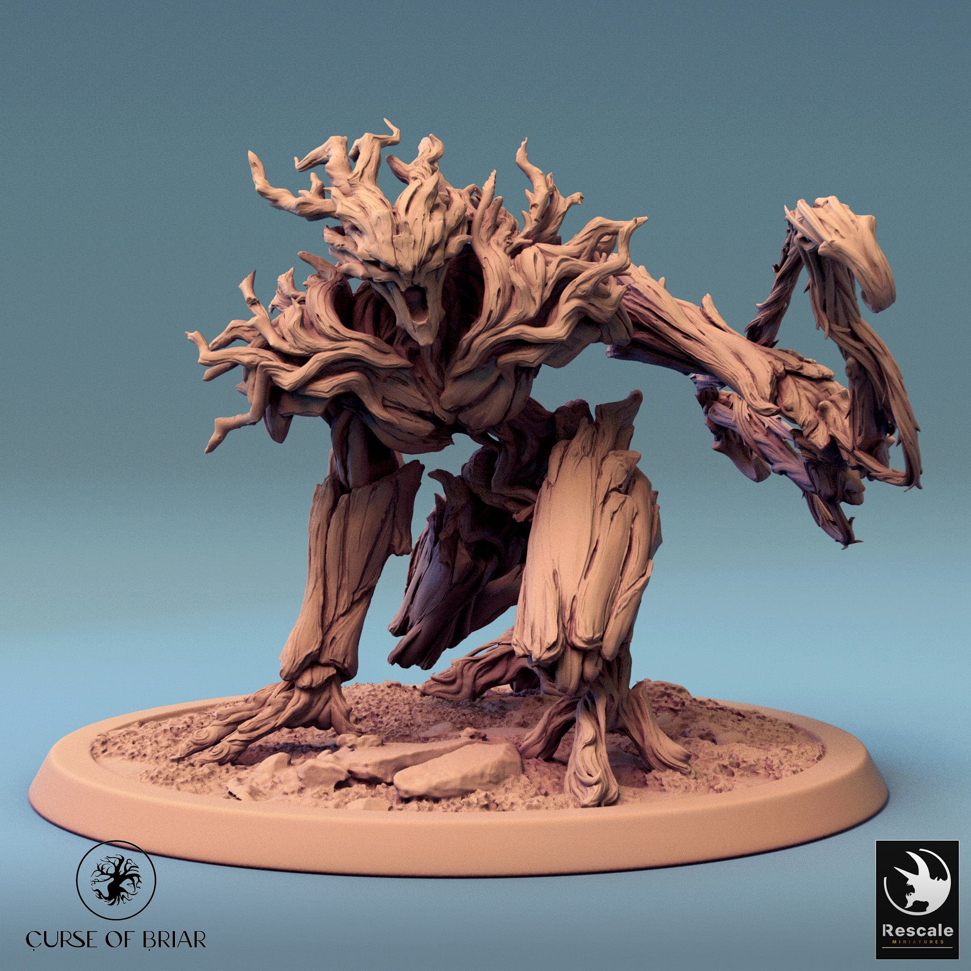 Rescaled 32mm humanoid Branchblades miniature from Quality Miniatures Qumi for tabletop wargaming and RPG scenarios.