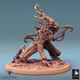 Humanoid Archer Tabletop Miniature - Branchblades by Qumi, 3D printed resin tabletop miniature for RPGs, wargaming and painting