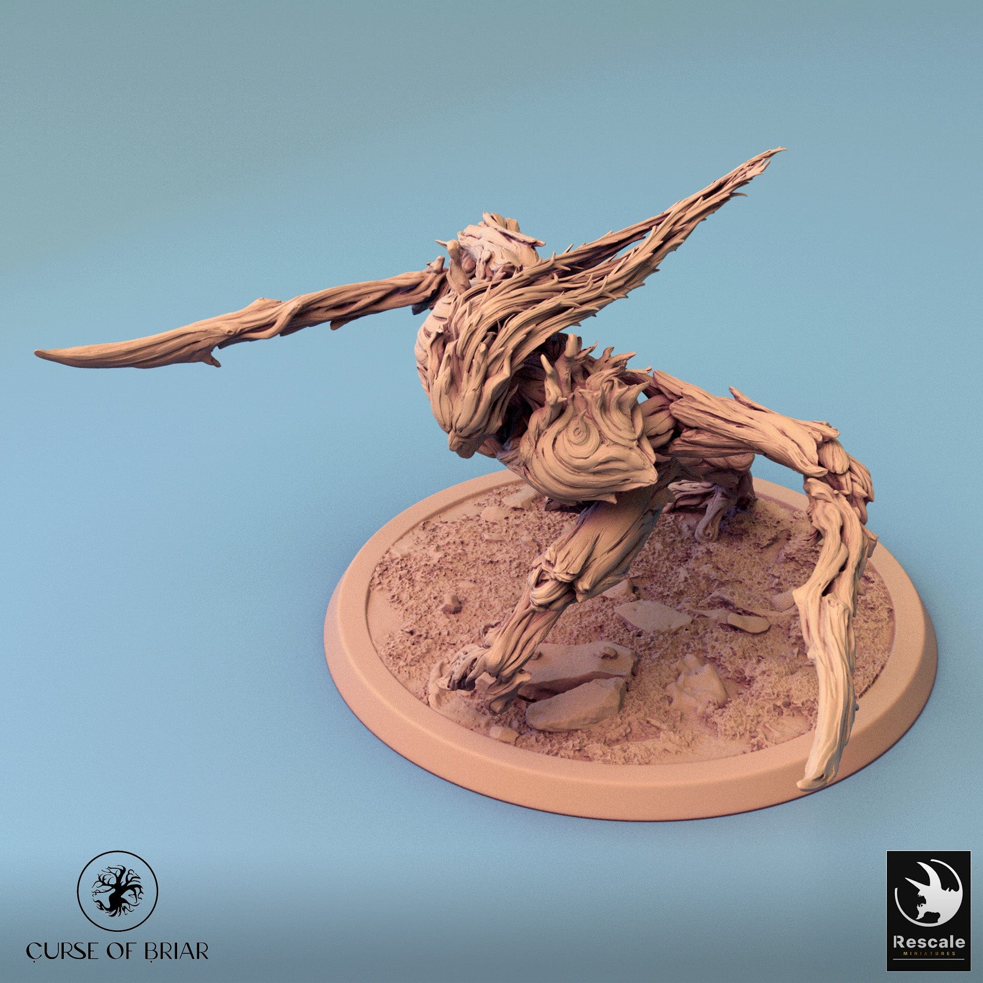 Tabletop humanoid figure with branchblade weapon, 32mm scale miniature by Quality Miniatures for wargaming and RPG adventures.