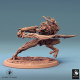 Humanoid Archer Tabletop Miniature - Branchblades by Qumi, 3D printed resin tabletop miniature for RPGs, wargaming and painting