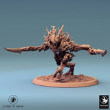 Humanoid Archer Tabletop Miniature - Branchblades by Qumi, 3D printed resin tabletop miniature for RPGs, wargaming and painting