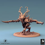 Humanoid Archer Tabletop Miniature - Branchblades by Qumi, 3D printed resin tabletop miniature for RPGs, wargaming and painting