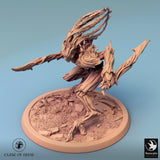Humanoid Archer Tabletop Miniature - Branchblades by Qumi, 3D printed resin tabletop miniature for RPGs, wargaming and painting