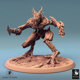 Humanoid Archer Tabletop Miniature - Branchblades by Qumi, 3D printed resin tabletop miniature for RPGs, wargaming and painting