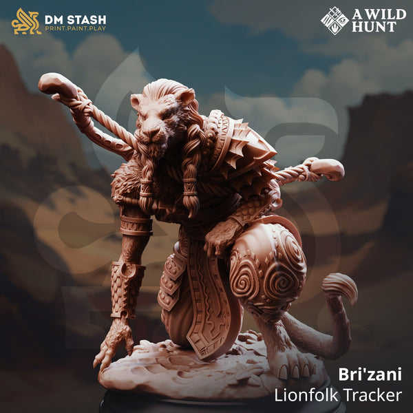 Humanoid Fighter Tabletop-Miniatur – Bri Zani | Qumi