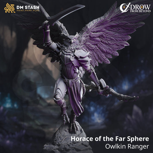 Tabletop Humanoid Ranger Horace 32mm 75mm DM Stash Qumi - Quality Miniatures - Qumi