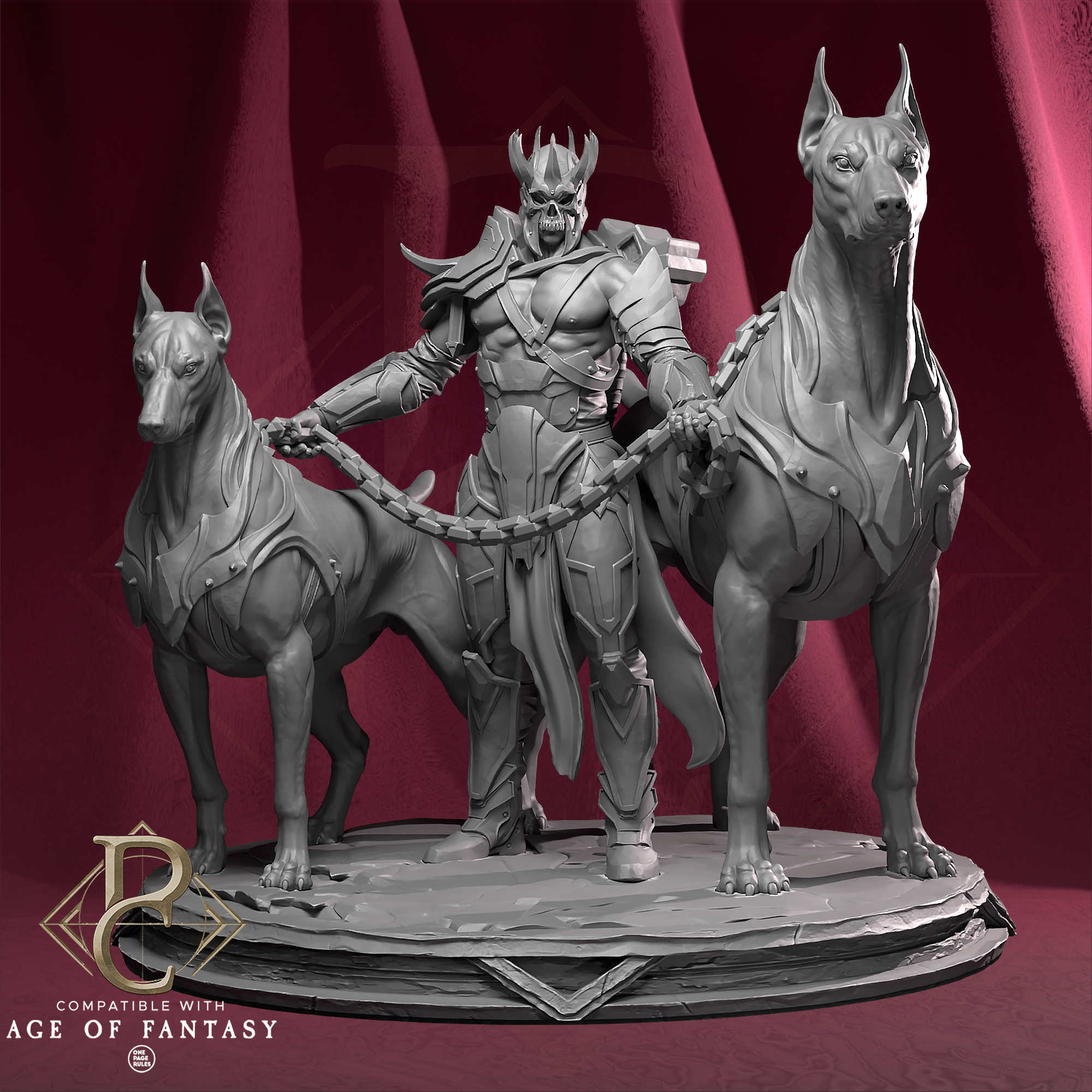 Tabletop Humanoid Warden Blackhelm & Hounds Parasite Collectibles - Quality Miniatures - Qumi