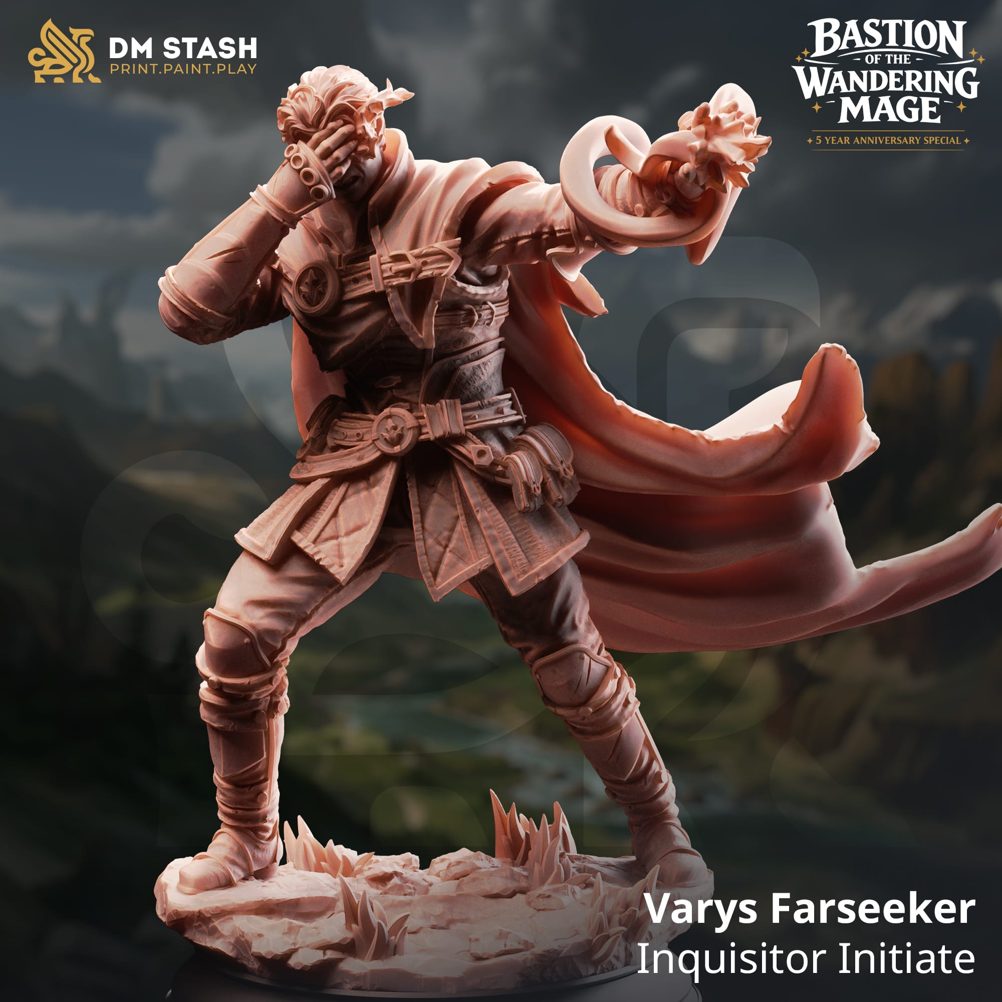 Tabletop Inquisitor miniature of Varys Farseeker for RPG and wargaming, by Quality Miniatures Qumi, detailed fantasy figure.
