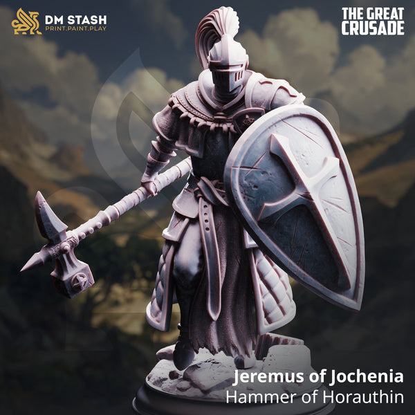 Tabletop Knight Miniature Jeremus 32mm 75mm DM Stash Qumi
