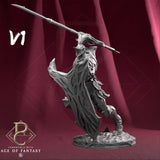 Nahaufnahme der V1 Ritter Spinnenbrut Spielfigur in dynamischer Pose mit Speer und Schild