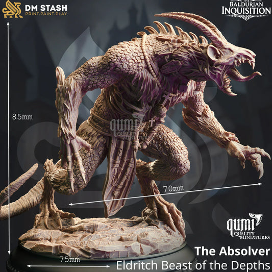 Tabletop Monster Miniature The Absolver 32mm DM Stash - Quality Miniatures - Qumi