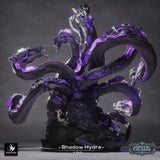 Rear angle view showing the complex, flowing tentacle and head details of the Shadow Hydra model.