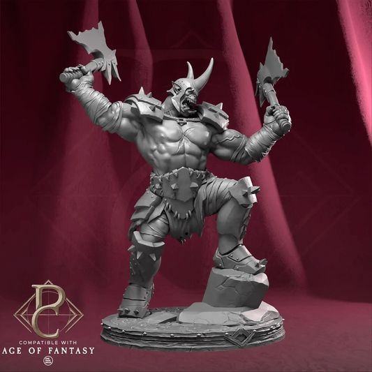 Tabletop Orc Fighter Gorgrash the Ripper Parasite Collectibles - Quality Miniatures - Qumi
