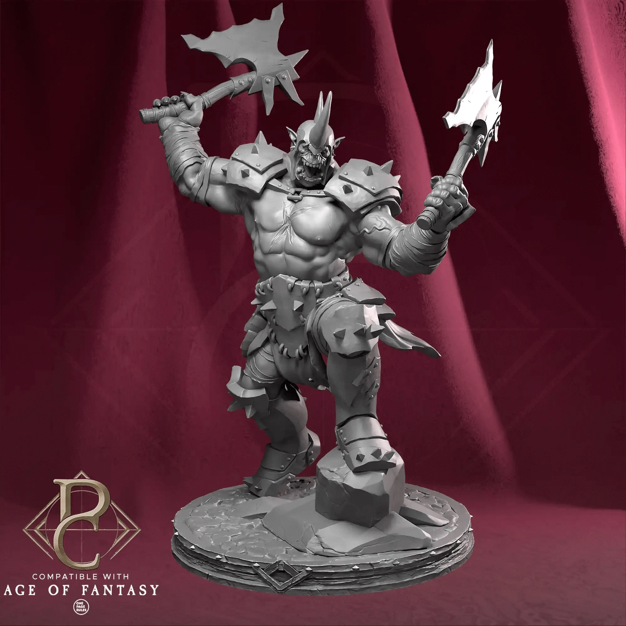 Tabletop Orc Fighter Gorgrash the Ripper Parasite Collectibles - Quality Miniatures - Qumi