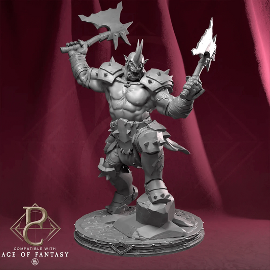 Tabletop Orc Fighter Gorgrash the Ripper Parasite Collectibles - Quality Miniatures - Qumi
