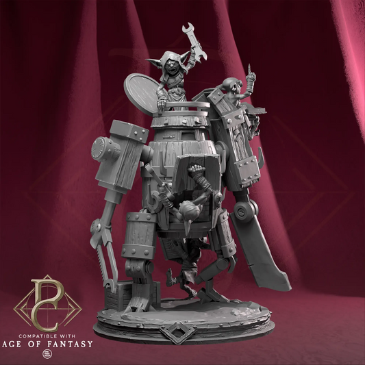 Tabletop Orc Fighter Wood Gear Goblin Parasite Collectibles - Quality Miniatures - Qumi