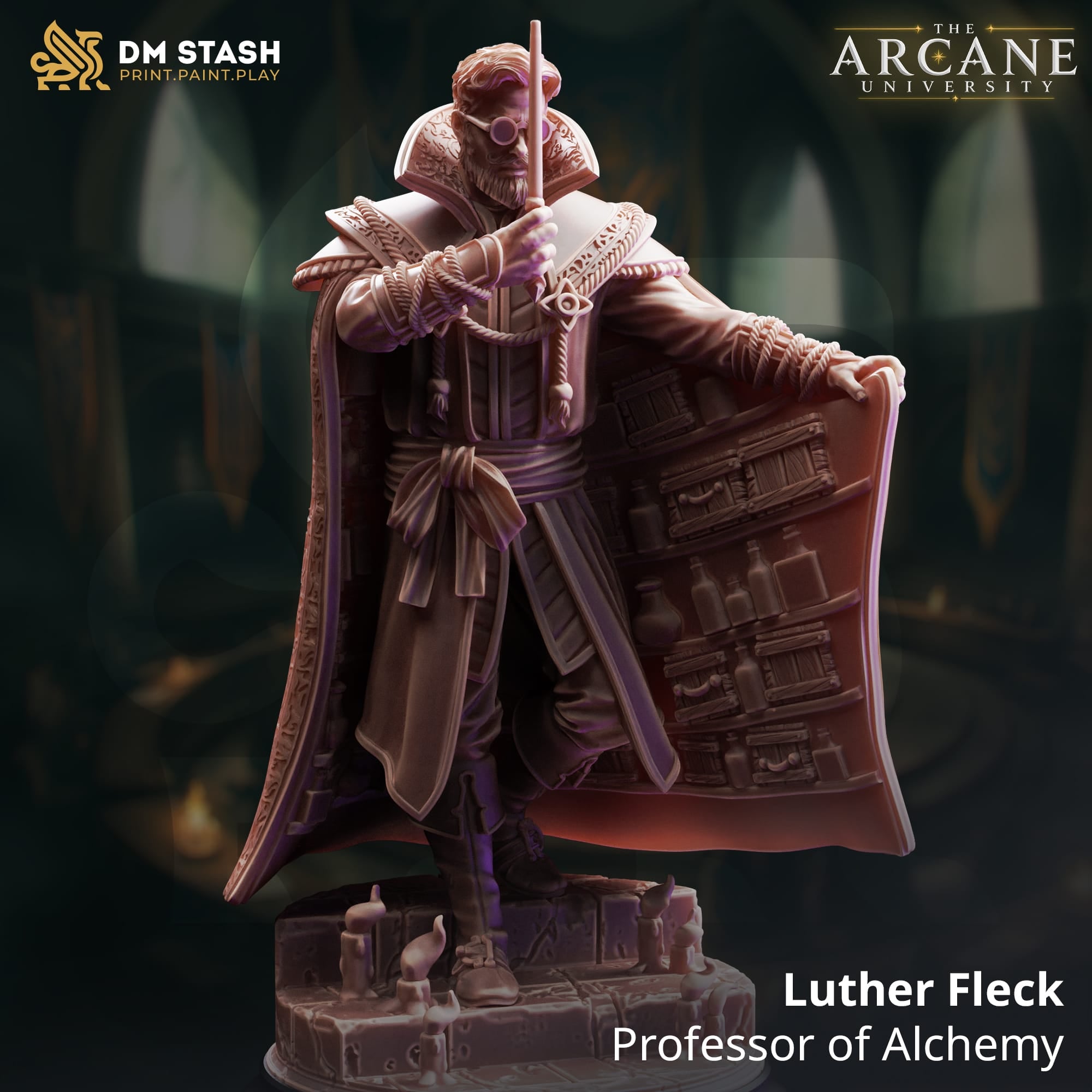 Tabletop Professor Miniature Luther Fleck DM Stash Qumi