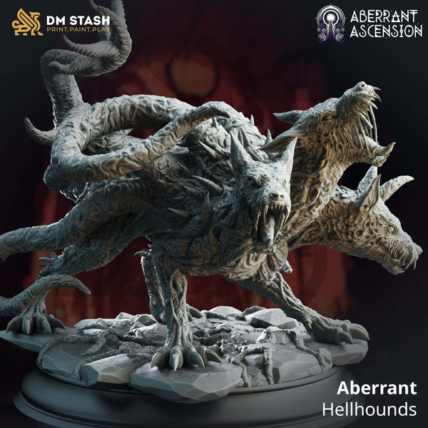 Monster Tabletop-Miniatur – Aberrant Hellhounds | Qumi