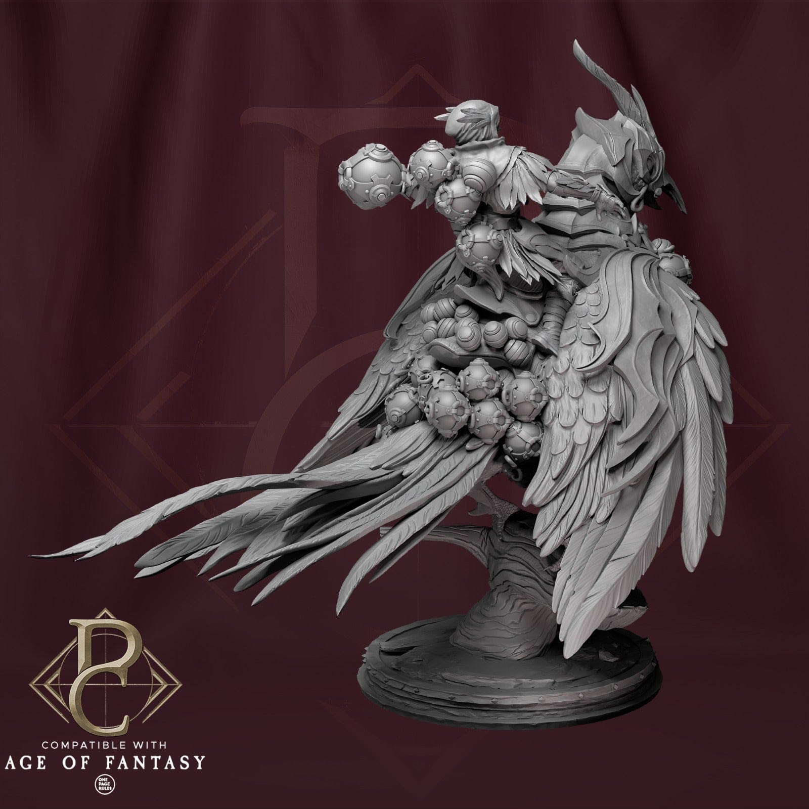 Tabletop RPG Miniature Aerithrian Wind Defender- 32mm to L Size - Qumi - Parasite Collectibles Quality Miniatures - Qumi Wargaming Mini Model Figure