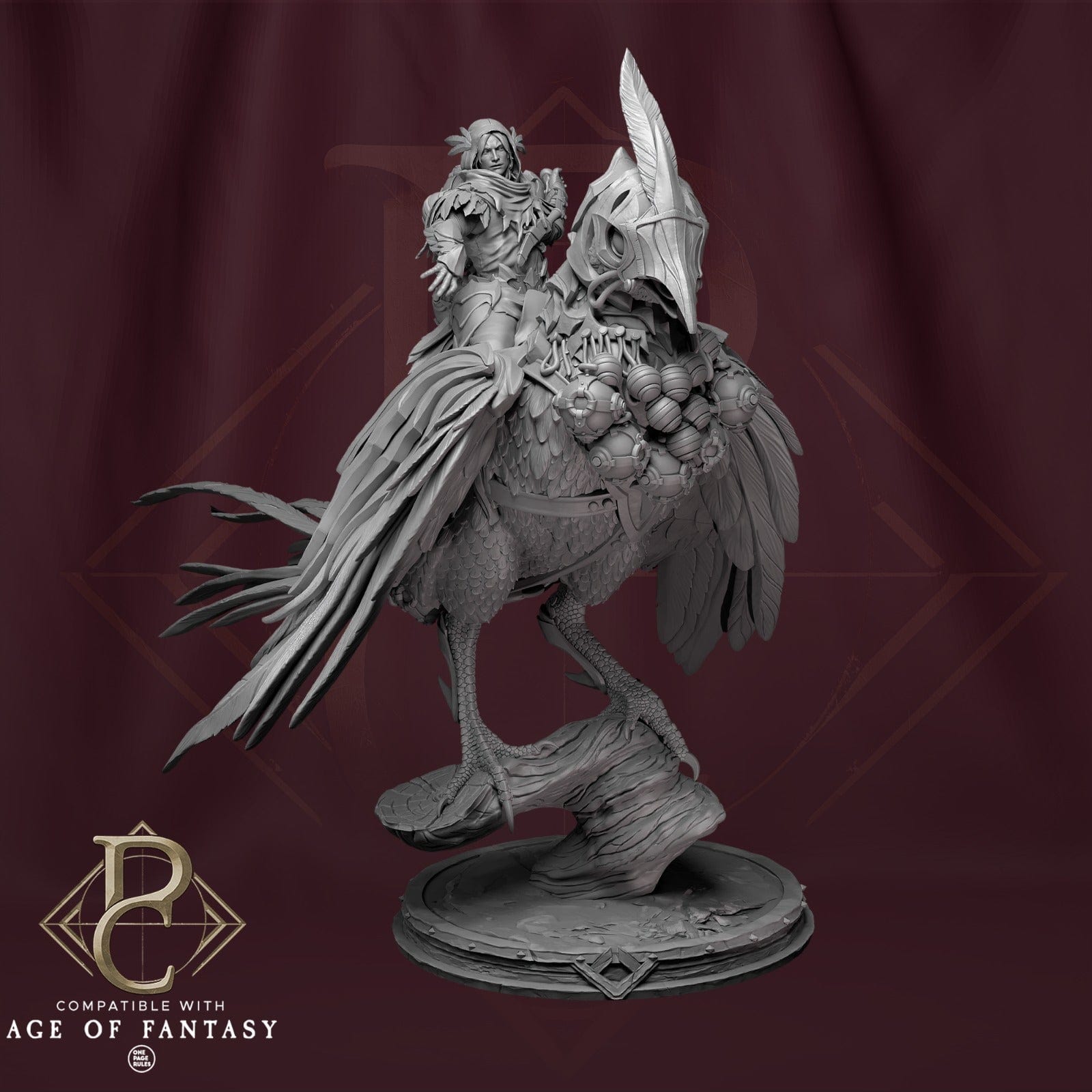 Tabletop RPG Miniature Aerithrian Wind Defender- 32mm to L Size - Qumi - Parasite Collectibles Quality Miniatures - Qumi Wargaming Mini Model Figure