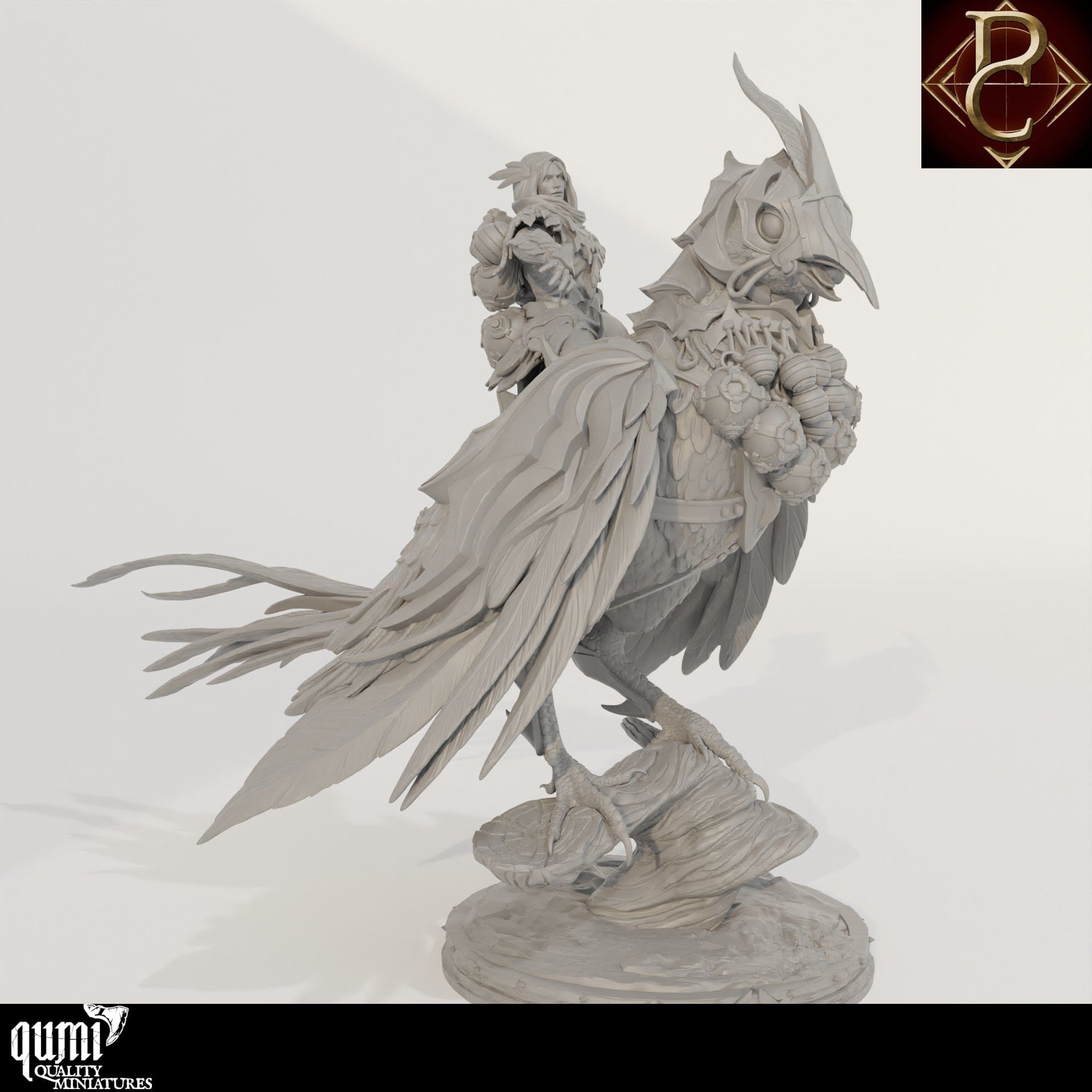 Tabletop RPG Miniature Aerithrian Wind Defender- 32mm to L Size - Qumi - Parasite Collectibles Quality Miniatures - Qumi Wargaming Mini Model Figure