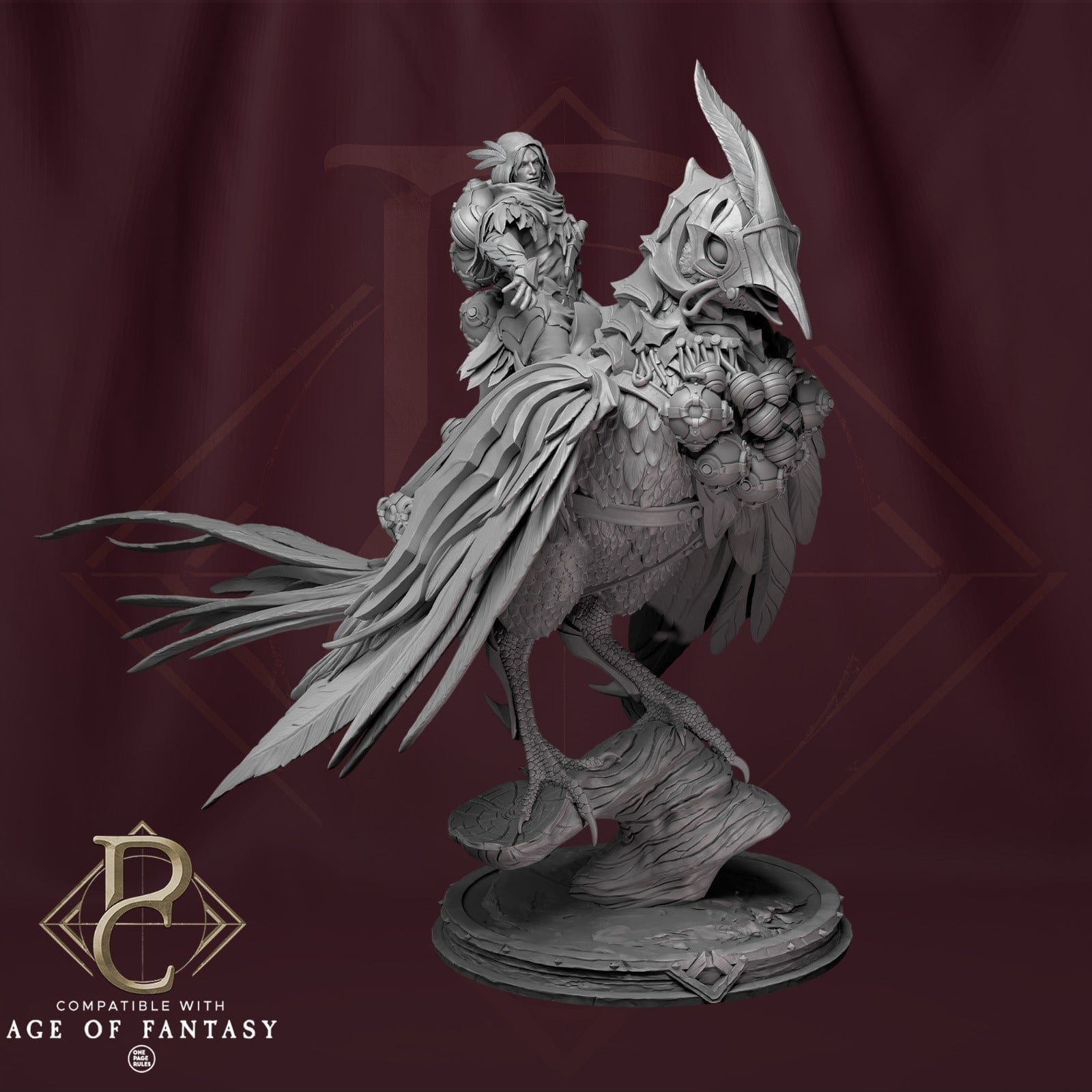 Tabletop RPG Miniature Aerithrian Wind Defender- 32mm to L Size - Qumi - Parasite Collectibles Quality Miniatures - Qumi Wargaming Mini Model Figure