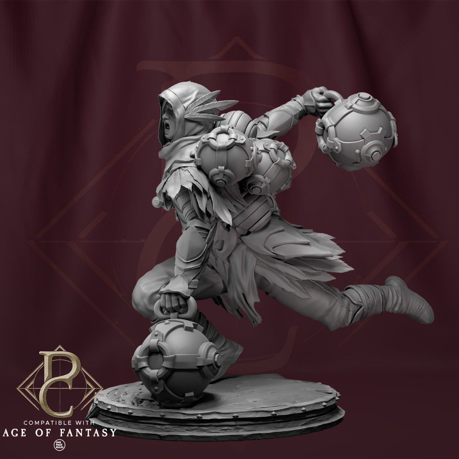 Tabletop RPG Miniature Aerithrian Wind Defender - 32mm to L Size - Qumi - Parasite Collectibles Quality Miniatures - Qumi Wargaming Mini Model Figure