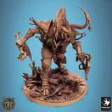 Humanoid Druid Tabletop Miniature - Aïabus by Qumi, 3D printed resin tabletop miniature for RPGs, wargaming and painting