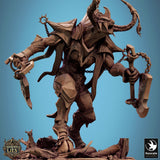 Humanoid Druid Tabletop Miniature - Aïabus by Qumi, 3D printed resin tabletop miniature for RPGs, wargaming and painting