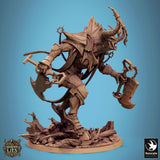 Humanoid Druid Tabletop Miniature - Aïabus by Qumi, 3D printed resin tabletop miniature for RPGs, wargaming and painting