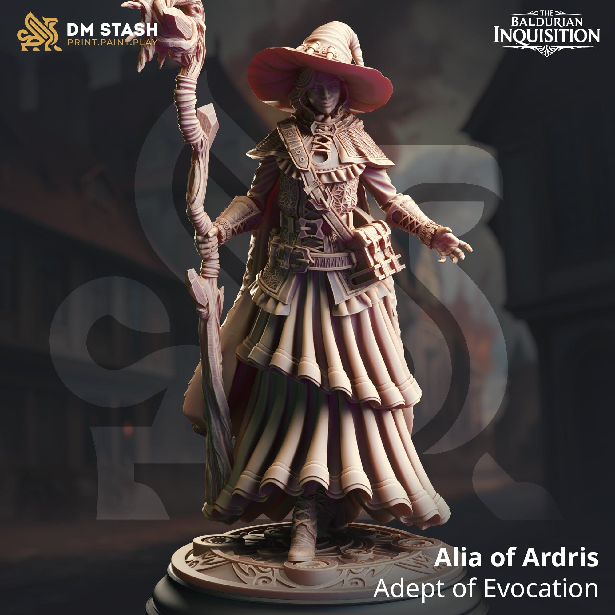Tabletop RPG Miniature Alia of Ardris - 32mm 75mm Qumi DM Stash Quality Miniatures - Qumi Wargaming Mini Model Figure