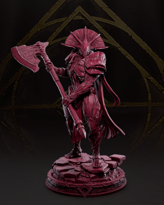 Tabletop RPG Miniature Aruges The Cursed - up to 4XL Size - Qumi - Parasite Collectibles Quality Miniatures - Qumi Wargaming Mini Model Figure