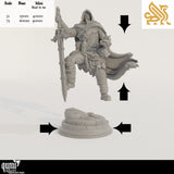 Zusammenstellungsdiagramm für Ator Ritter Miniatur mit 32mm und 75mm Skalenoptionen.