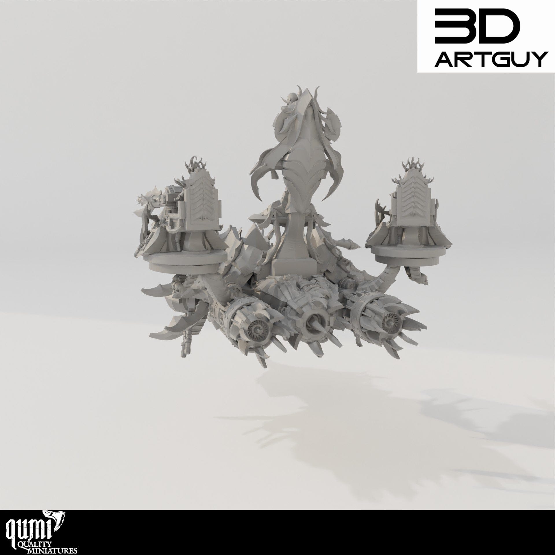 Tabletop RPG Miniature Barge - Qumi - 3D ArtGuy Quality Miniatures - Qumi Wargaming Mini Model Figure