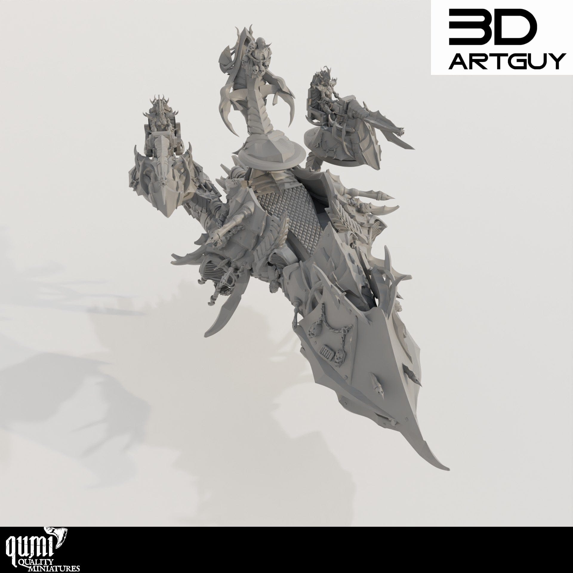 Tabletop RPG Miniature Barge - Qumi - 3D ArtGuy Quality Miniatures - Qumi Wargaming Mini Model Figure