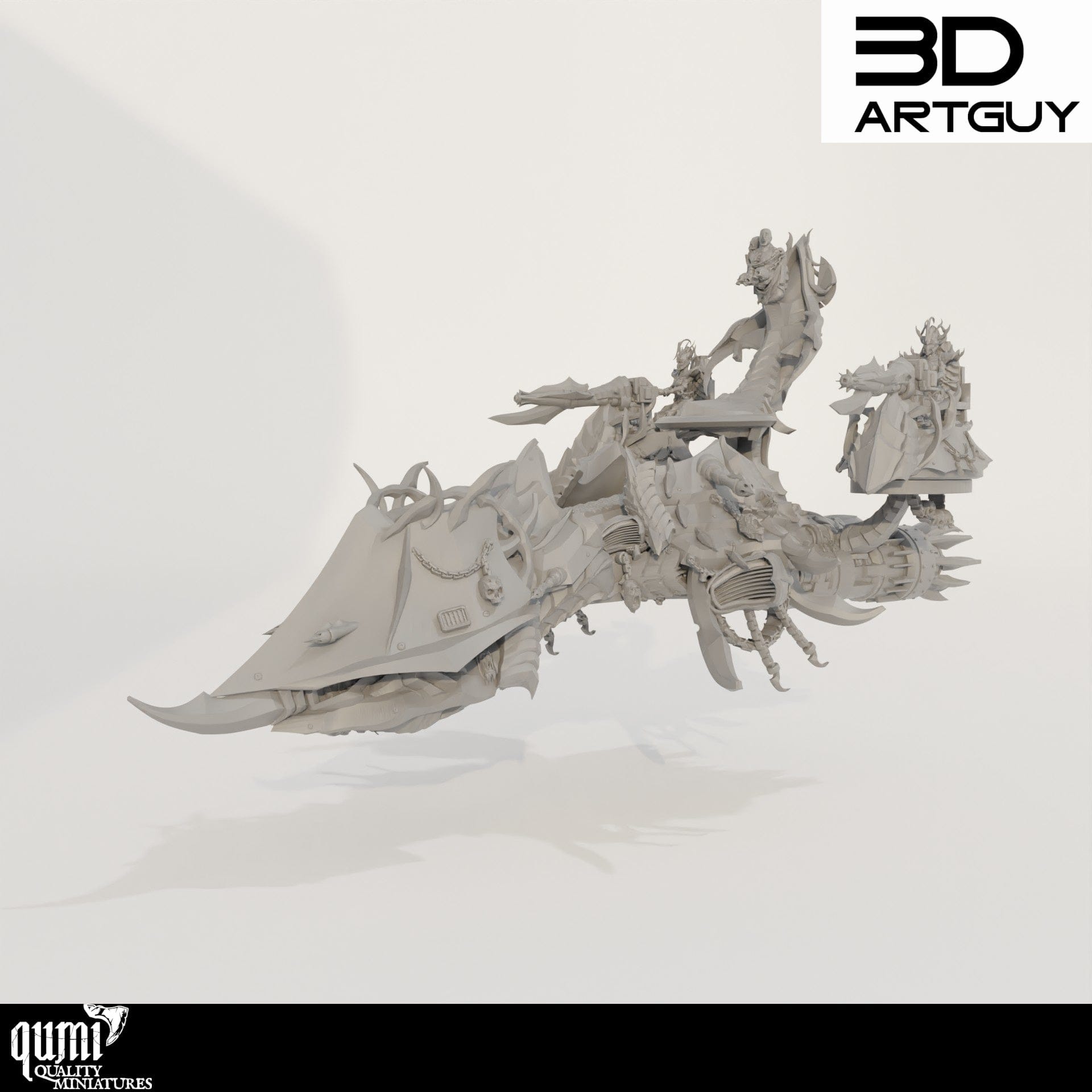 Tabletop RPG Miniature Barge - Qumi - 3D ArtGuy Quality Miniatures - Qumi Wargaming Mini Model Figure