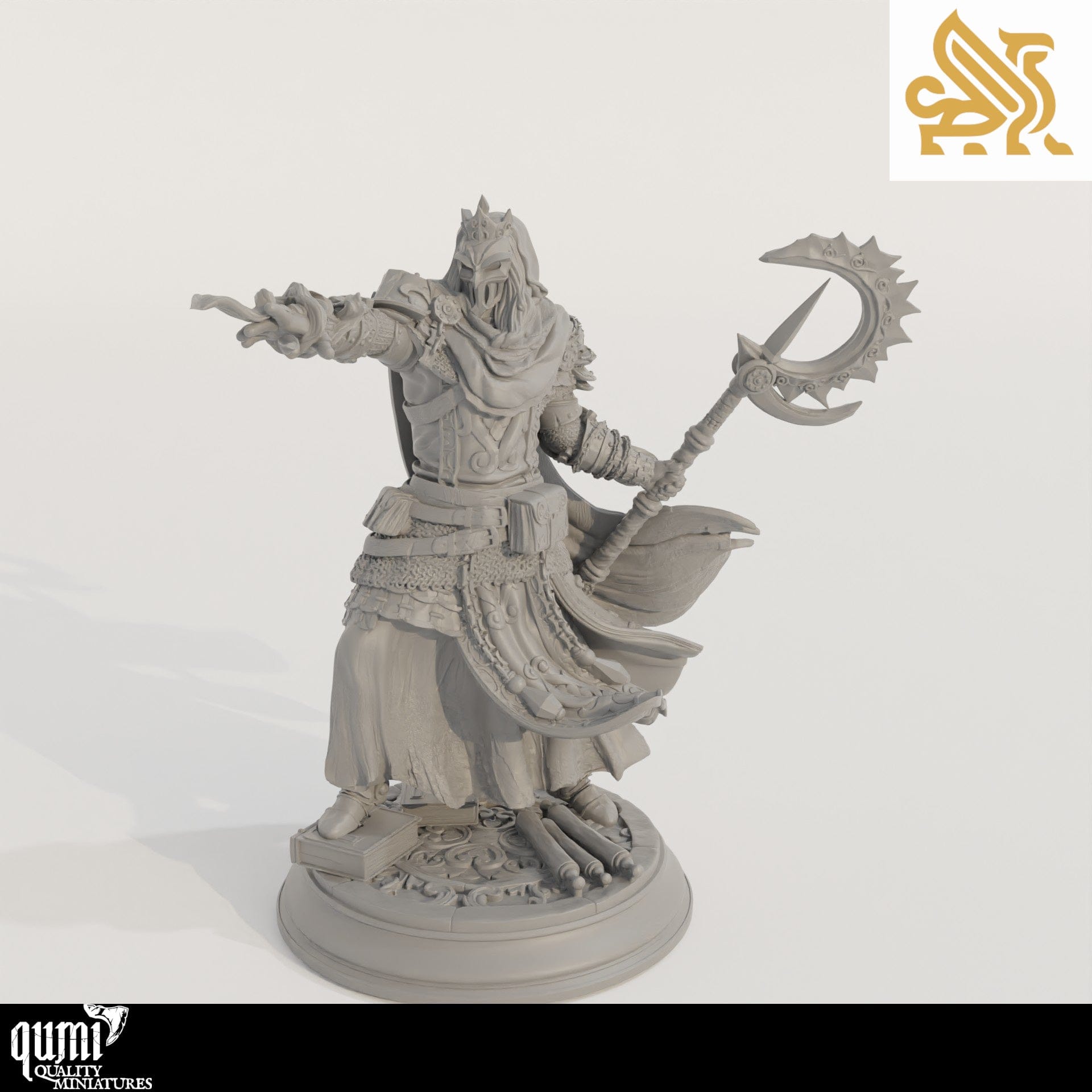 Tabletop RPG Miniature Bastian the Everknowing - 32mm 75mm - Qumi - DM Stash Quality Miniatures - Qumi Wargaming Mini Model Figure