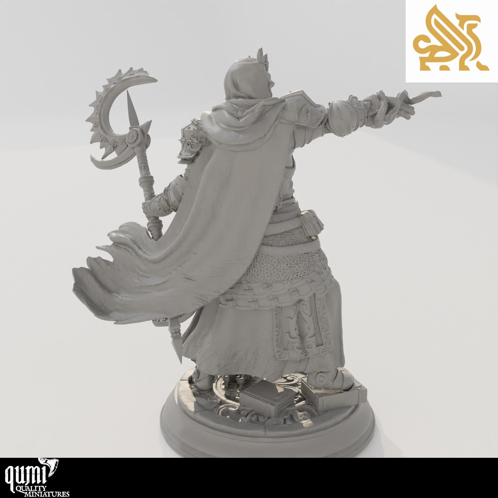 Tabletop RPG Miniature Bastian the Everknowing - 32mm 75mm - Qumi - DM Stash Quality Miniatures - Qumi Wargaming Mini Model Figure