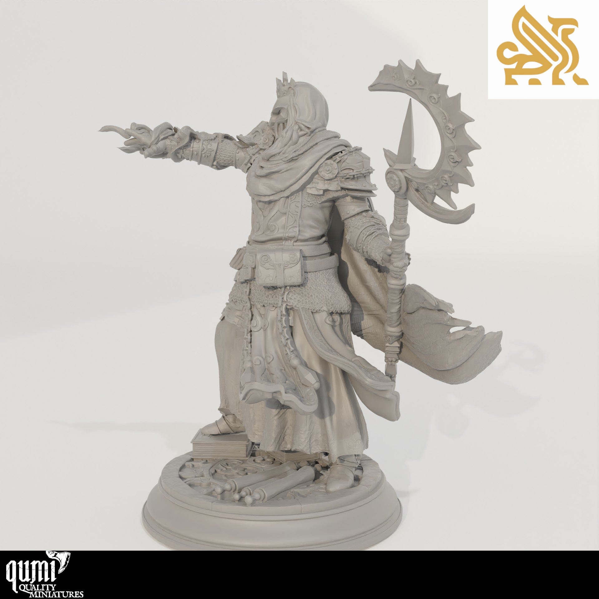 Tabletop RPG Miniature Bastian the Everknowing - 32mm 75mm - Qumi - DM Stash Quality Miniatures - Qumi Wargaming Mini Model Figure