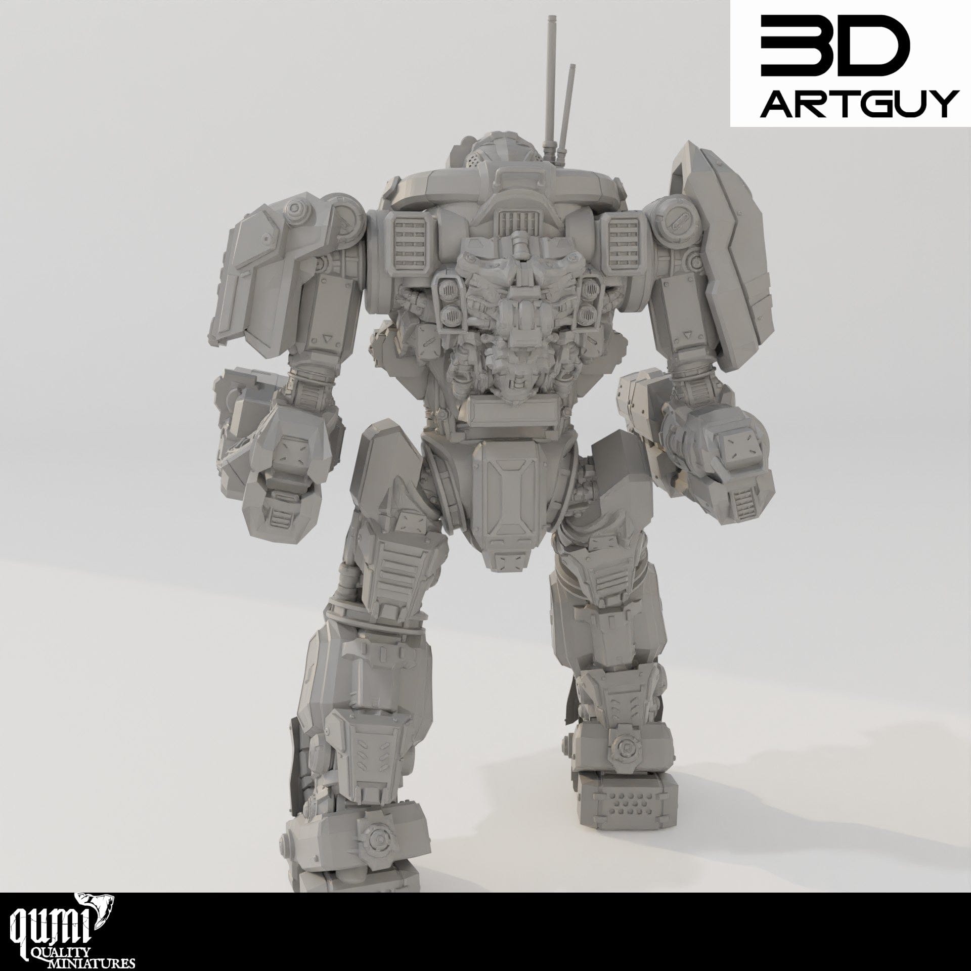 Tabletop RPG Miniature Battle Mech - Size L - Qumi Quality Miniatures - Qumi Wargaming Mini Model Figure