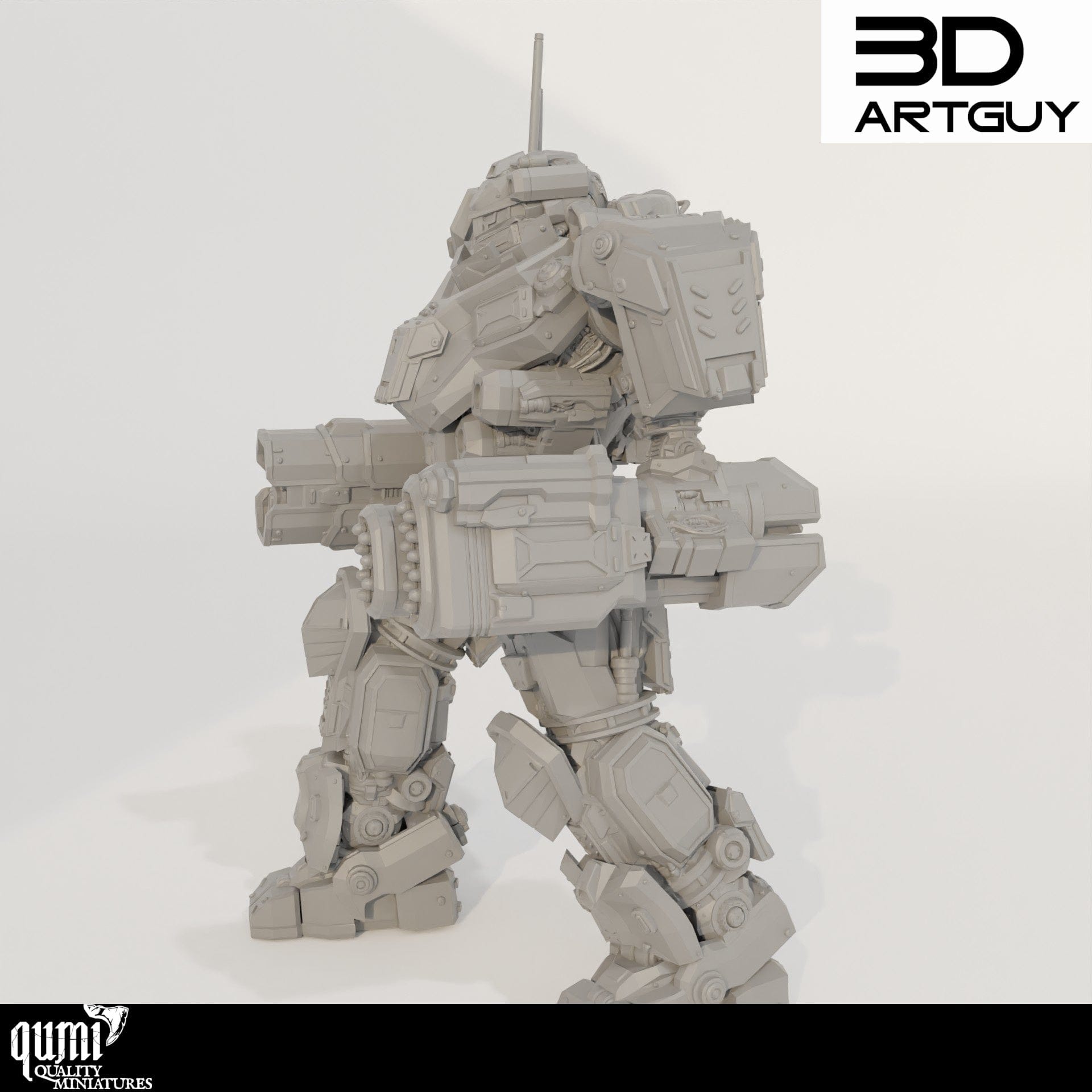 Tabletop RPG Miniature Battle Mech - Size L - Qumi Quality Miniatures - Qumi Wargaming Mini Model Figure