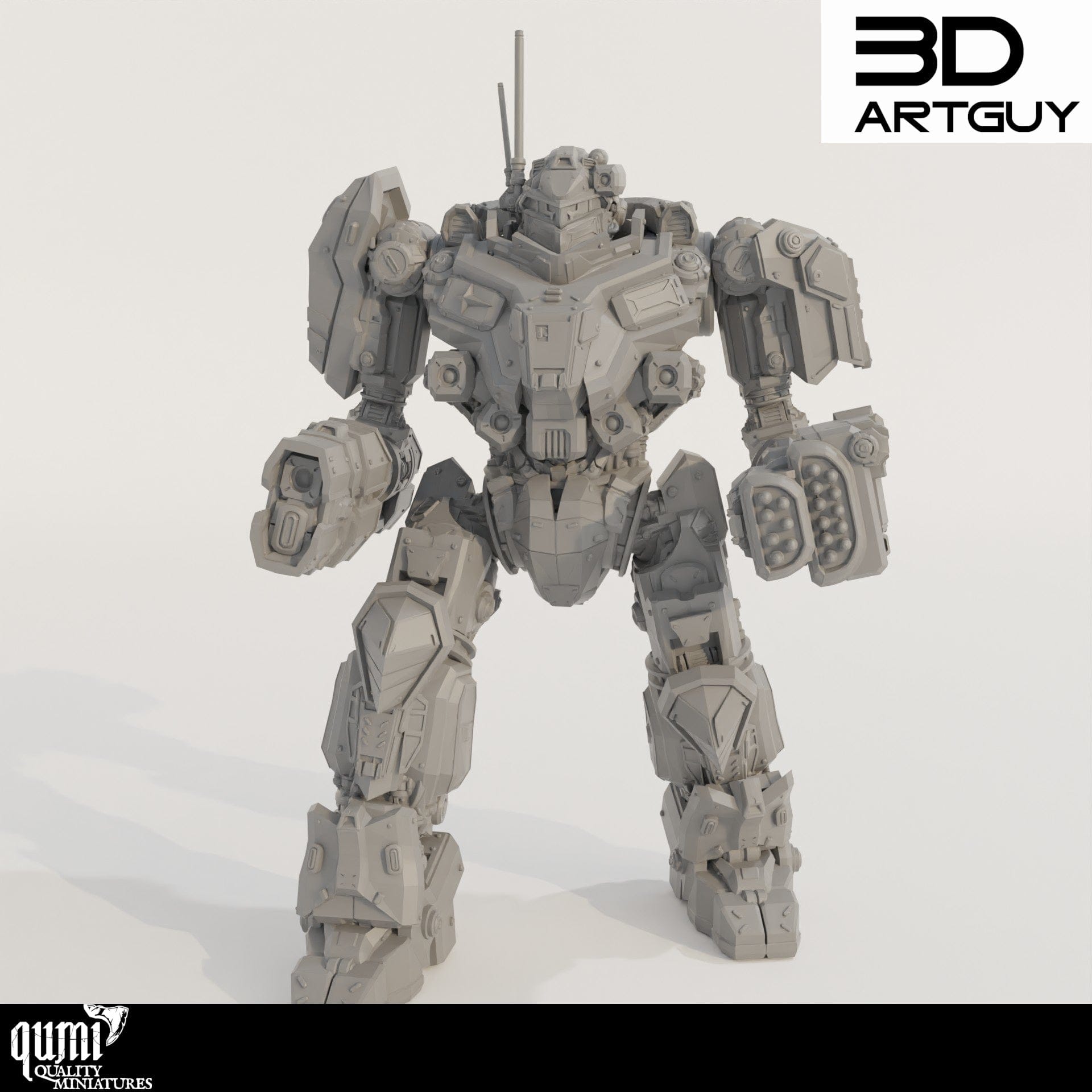 Tabletop RPG Miniature Battle Mech - Size L - Qumi Quality Miniatures - Qumi Wargaming Mini Model Figure