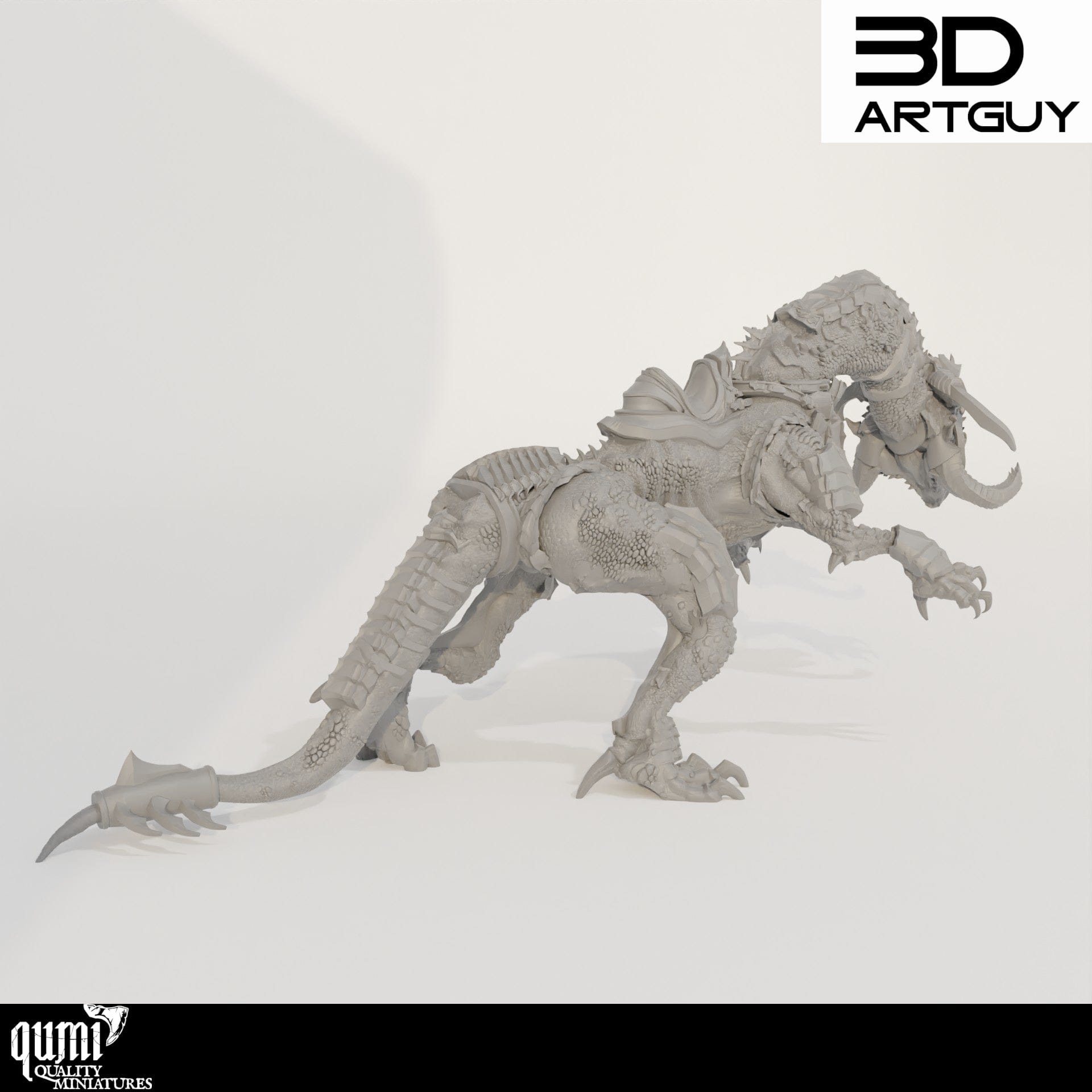 Tabletop RPG Miniature Beast Qumi - 3D ArtGuy Quality Miniatures - Qumi Wargaming Mini Model Figure